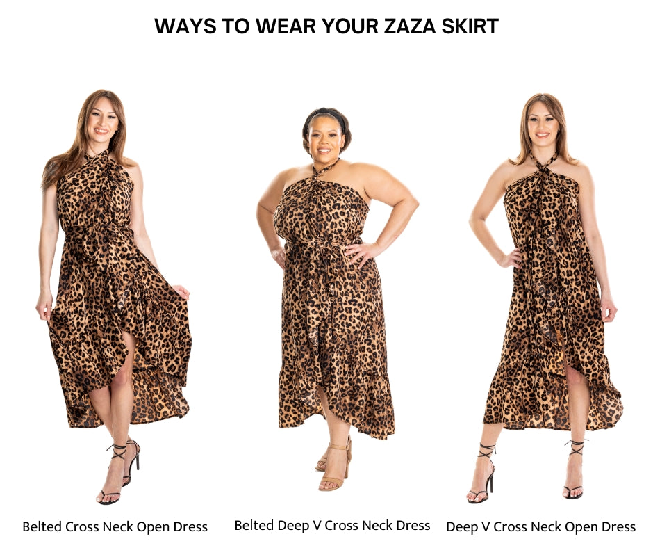 ZaZa Classic Leopard Curvy Skirt