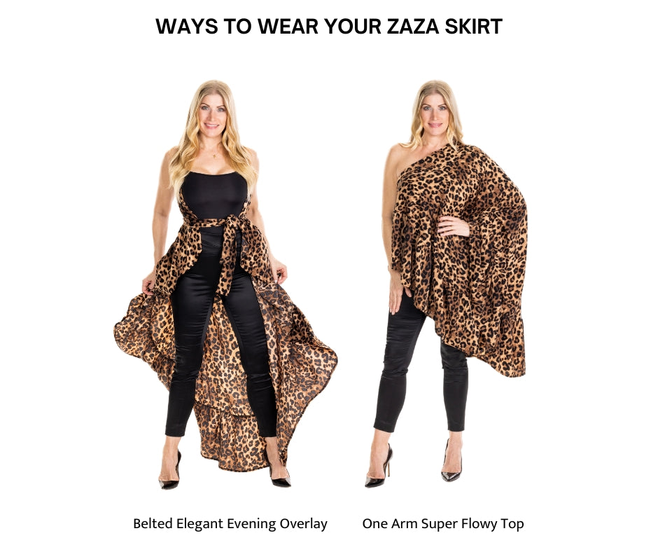 ZaZa Classic Leopard Curvy Skirt